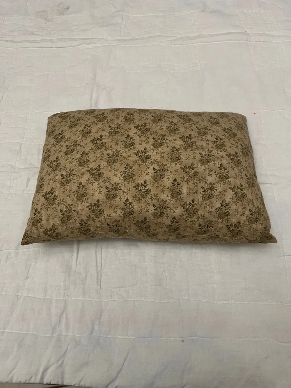 Faith-Inspired Beige and Tan Accent Pillow